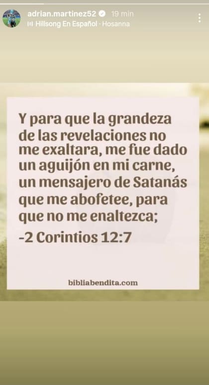 El posteo "bíblico" de Maravilla Martínez luego de fallar el penal de Racing ante Independiente el último sábado en el Libertadores de América
