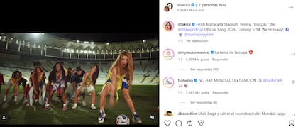 El posteo con el que Shakira anunció la canción oficial del Mundial 2026