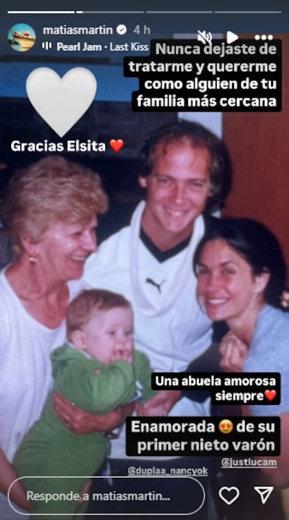 El posteo conmovedor de Matías Martin para despedirse de Elsa
