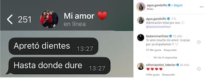 El posteo de Agustina Gandolfo que emocionó a sus seguidores