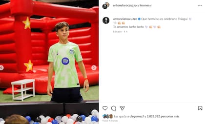 El posteo de Antonela para saludar a Thiago