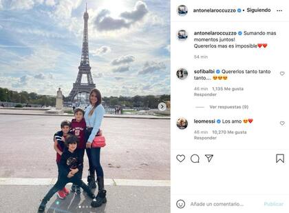 El posteo de Antonela Roccuzzo y los comentarios de Sofía Balbi y Leo Messi