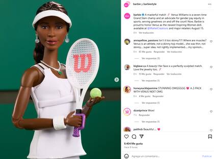 El posteo de Barbie por la nueva muñeca inspirada en Venus Williams