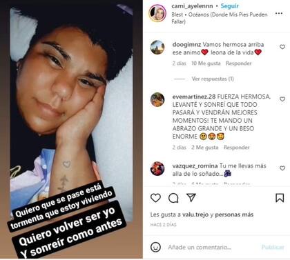 El posteo de Camila, la hermana de Thiago Medina, tras la detención de su padrastro