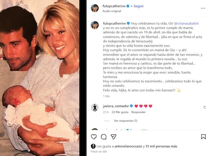 El posteo de Catherine Fulop por el cumpleaños de su hija