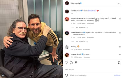 El posteo de Charly García tras su encuentro con Messi (Foto: Instagram @charlygarcia)