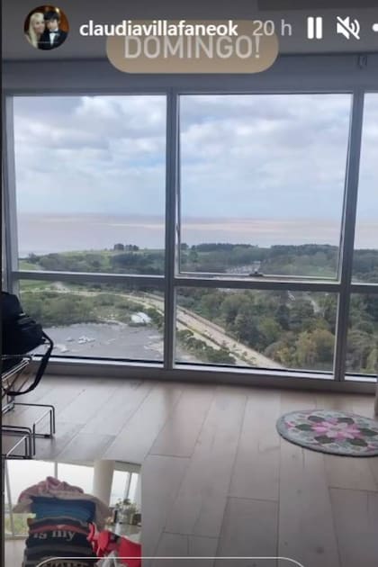 El posteo de Claudia Villafañe dejó ver el imponente paisaje con vista al río que tiene desde su casa