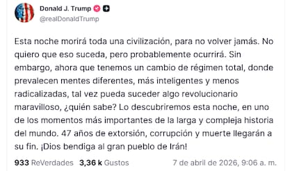 El posteo de Donald Trump