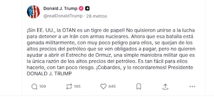El posteo de Donald Trump