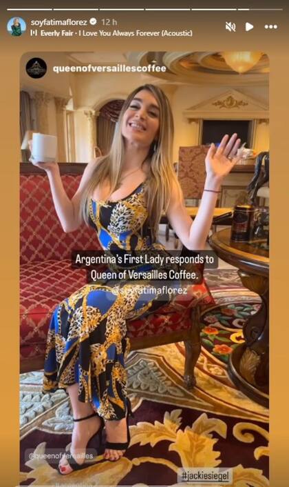 El posteo de Fátima Florez.