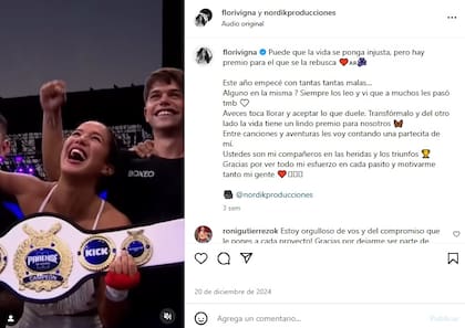 El posteo de Flor Vigna tras ser la ganadora del Párense de manos 2