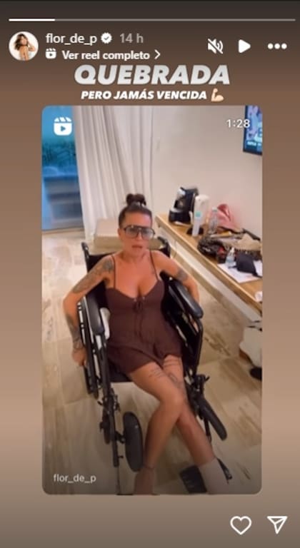 El posteo de Florencia Peña sobre su accidente que revolucionó a sus seguidores