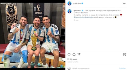 El posteo de Gabriela Cerruti para Messi, Di María y Otamendi
