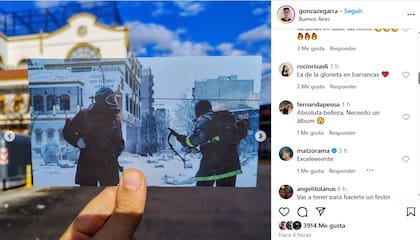 El posteo de Gonzalo y los comentarios de parte de sus seguidores por el trabajo fotográfico que hizo