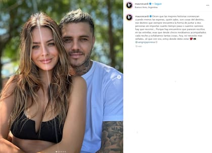 El posteo de Icardi que confirma su relación con La China Suárez (Foto: Captura Instagram/@mauroicardi)