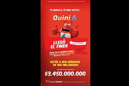 El posteo de Instagram del Quini 6 de hoy