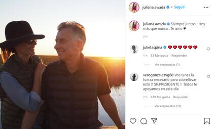 El posteo de Juliana Awada en apoyo de Mauricio Macri antes de su declaración indagatoria