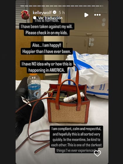 El posteo de Kelley Wolf tras ser detenida por la policía