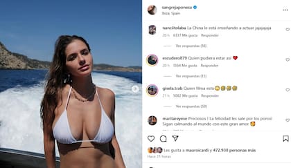 El posteo de la China Suárez en Ibiza y la reacción de sus seguidores