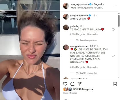 El posteo de la China Suárez y la reacción de sus seguidores