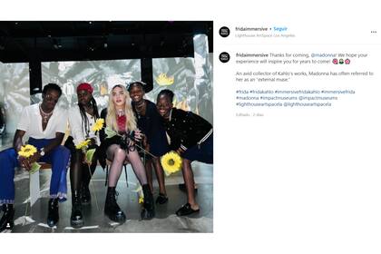 El posteo de la exposición de Frida Kahlo sobre la visita de Madonna