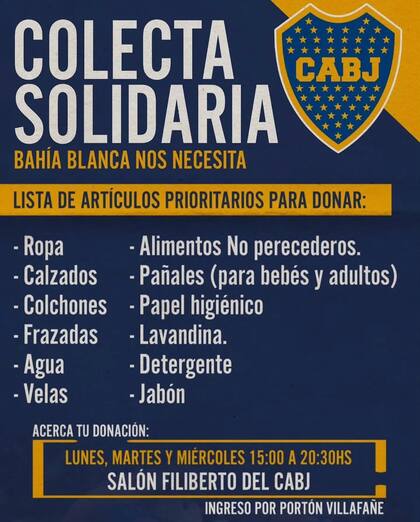 El posteo de la Fundación Boca Juniors