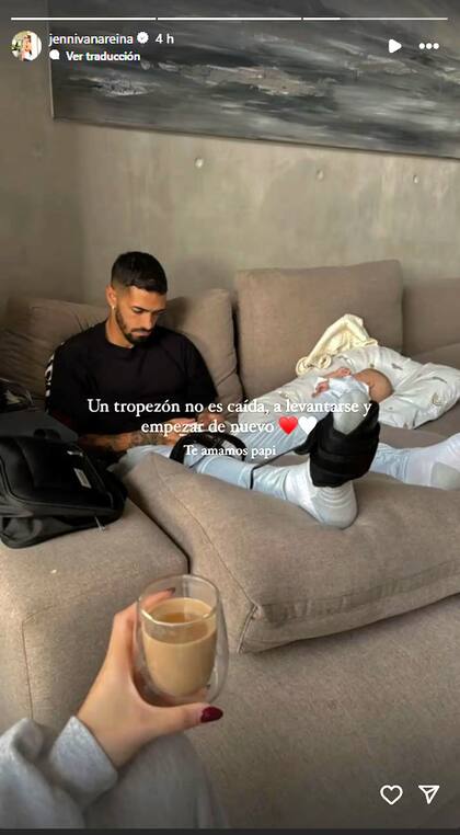 El posteo de la mujer de Manuel Lanzini, lesionado y otra vez inactivo en River