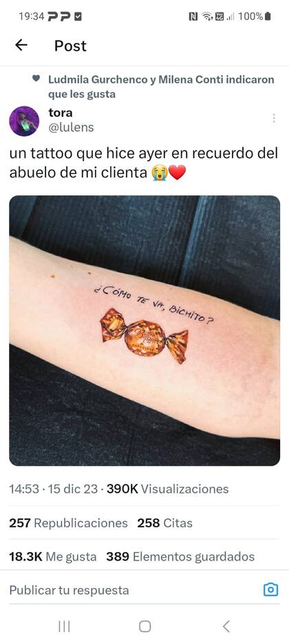 El posteo de la tatuadora que se hizo viral