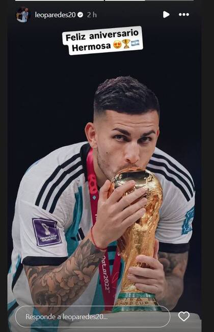 El posteo de Leandro Paredes a dos años de la Copa del Mundo en Qatar