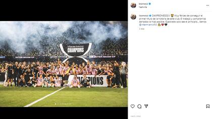 El posteo de Leo Messi tras consagrarse con el Inter Miami