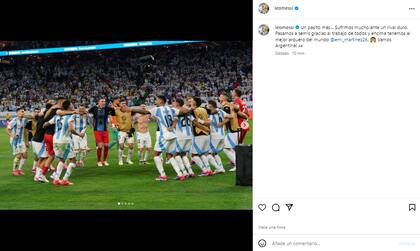 El posteo de Leo Messi tras el triunfo de la selección argentina (Foto: Instagram @leomessi)