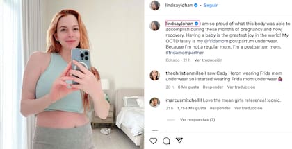 El posteo de Lindsay Lohan sobre la maternidad