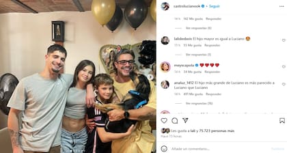 El posteo de Luciano Castro junto a sus hijos, Mateo, Esperanza y Fausto