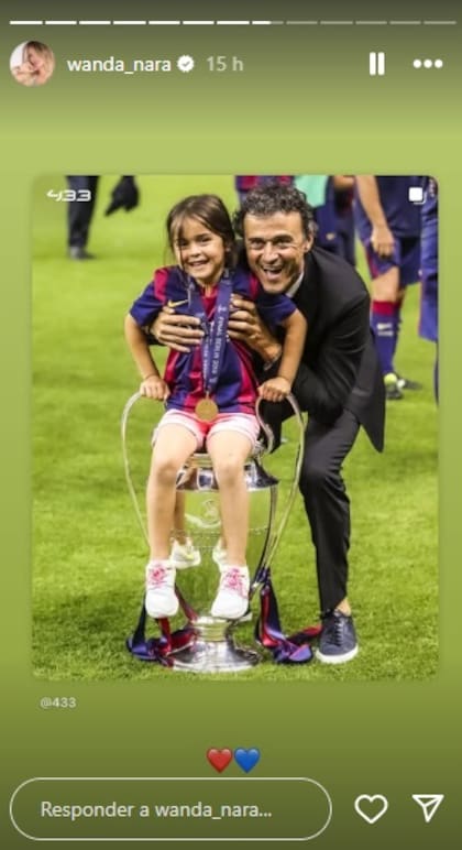El posteo de Luis Enrique que compartió Wanda tras el triunfo del PSG