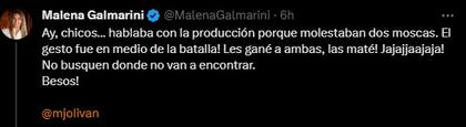 El posteo de Malena Galmarini