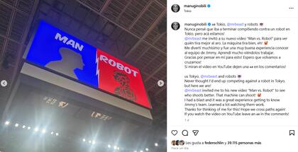 El posteo de Manu contando su experiencia