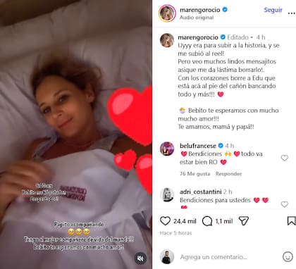 El posteo de Marengo para llevar tranquilidad a sus seguidores