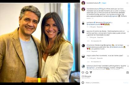 El posteo de María Belén Ludueña luego de que Jorge Macri fuera conformado como candidato del Pro para Jefe de Gobierno