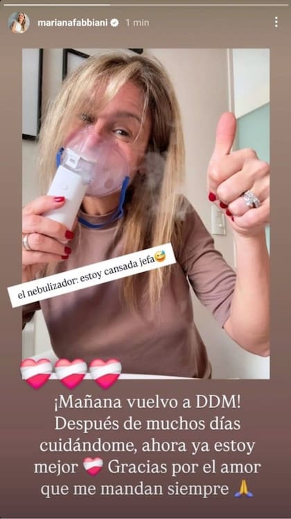 El posteo de Mariana Fabbiani en Instagram