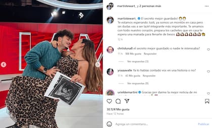 El posteo de Martina Stewart Usher tras confirmar su embarazo
