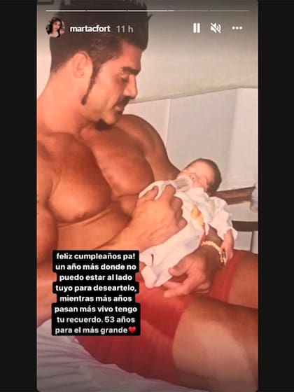 El posteo de Martita Fort para recordar a su padre