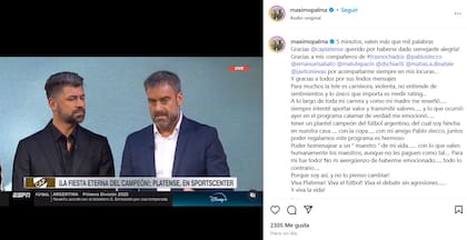El posteo de Máximo Palma