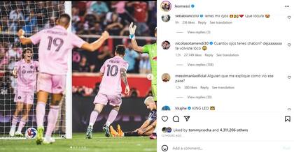 El posteo de Messi en Instagram y el comentario de Nicolás Otamendi