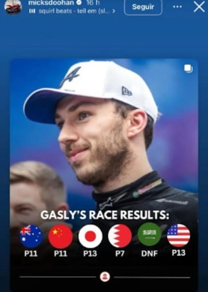 El posteo de Mick Doohan acerca del rendimiento de Gasly