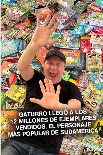 El posteo de Nik en redes cuando se alcanzó la venta de 12 millones de ejemplares de Gaturro