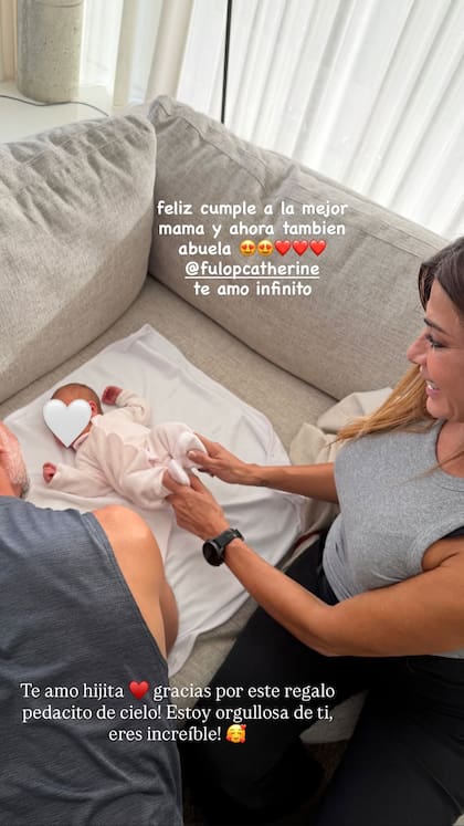 El posteo de Oriana Sabatini compartido por Catherine Fulop en sus redes