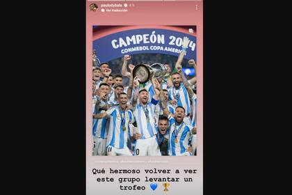 El posteo de Paulo Dybala tras la consagración argentina en la Copa América 2024