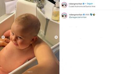 El posteo de Roberto García Moritán con su hija Ana (Foto: Captura Instagram/@robergtoritan)