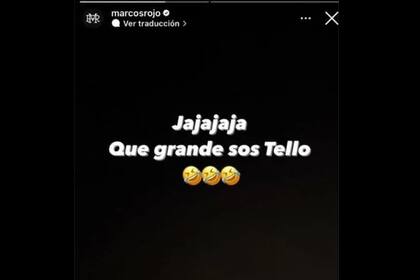 El posteo de Rojo en Instagram