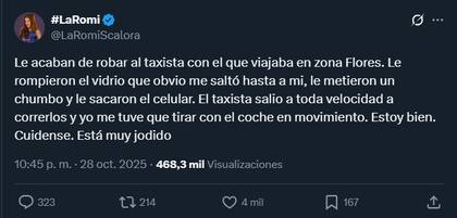 El posteo de Romi en X
